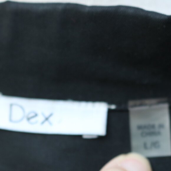 DEX for Anthropologie Black Tencel Lightweight Moto Motorcycle Jacket Sz LARGE - Picture 6 of 7